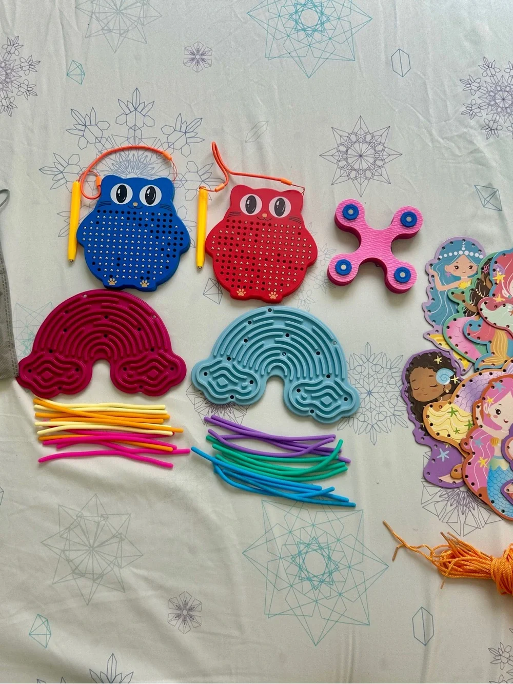 Busy toys for road trip and flight - Kids Lacing and Threading Toy Set